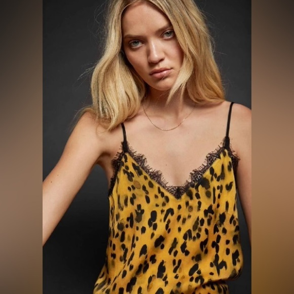 Anine Bing Belle Camisole in Golden Leopard - Picture 2 of 8
